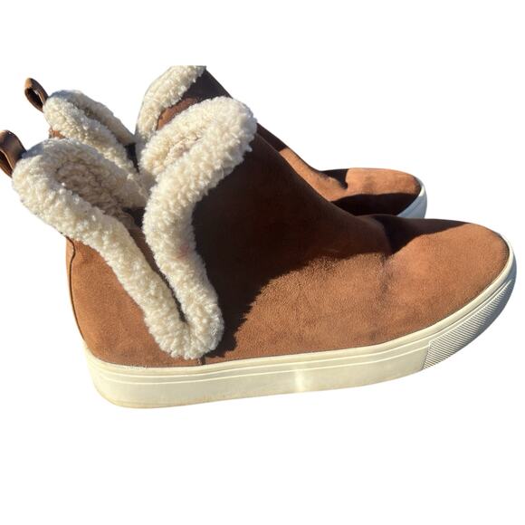 Lexi & Abbie Women's Brown Hickory Suede Sheepskin Wool Boots Size 10 GUC - Picture 7 of 8